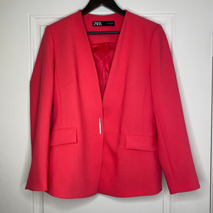 Hot Pink Zara Oversized Blazer Suit Set