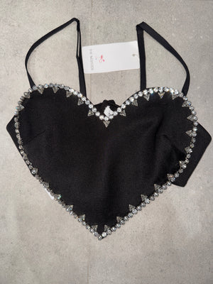 AREA Heart Crop Top
