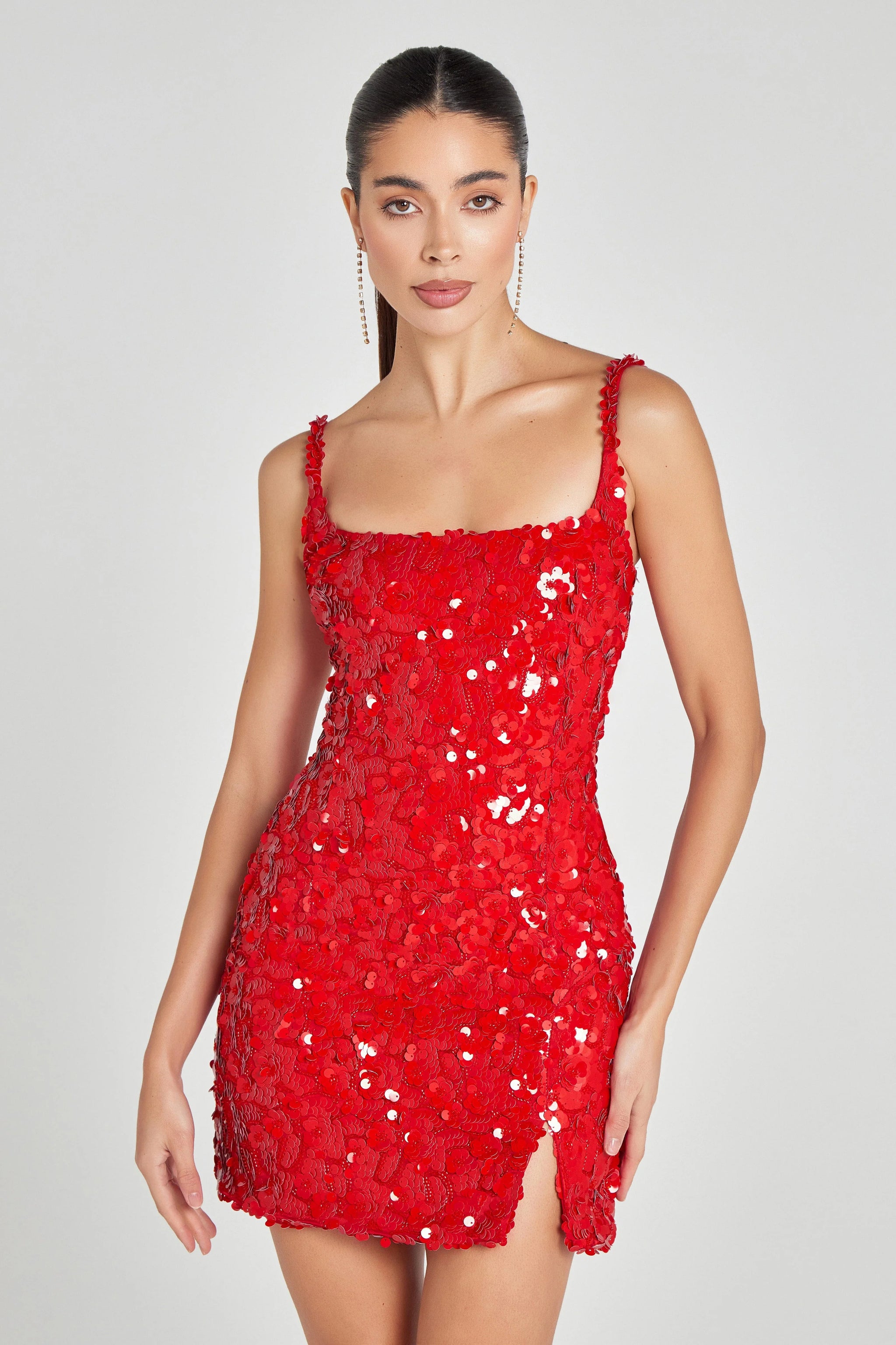 nadine merabi red mini dress Kimberly Red Dress