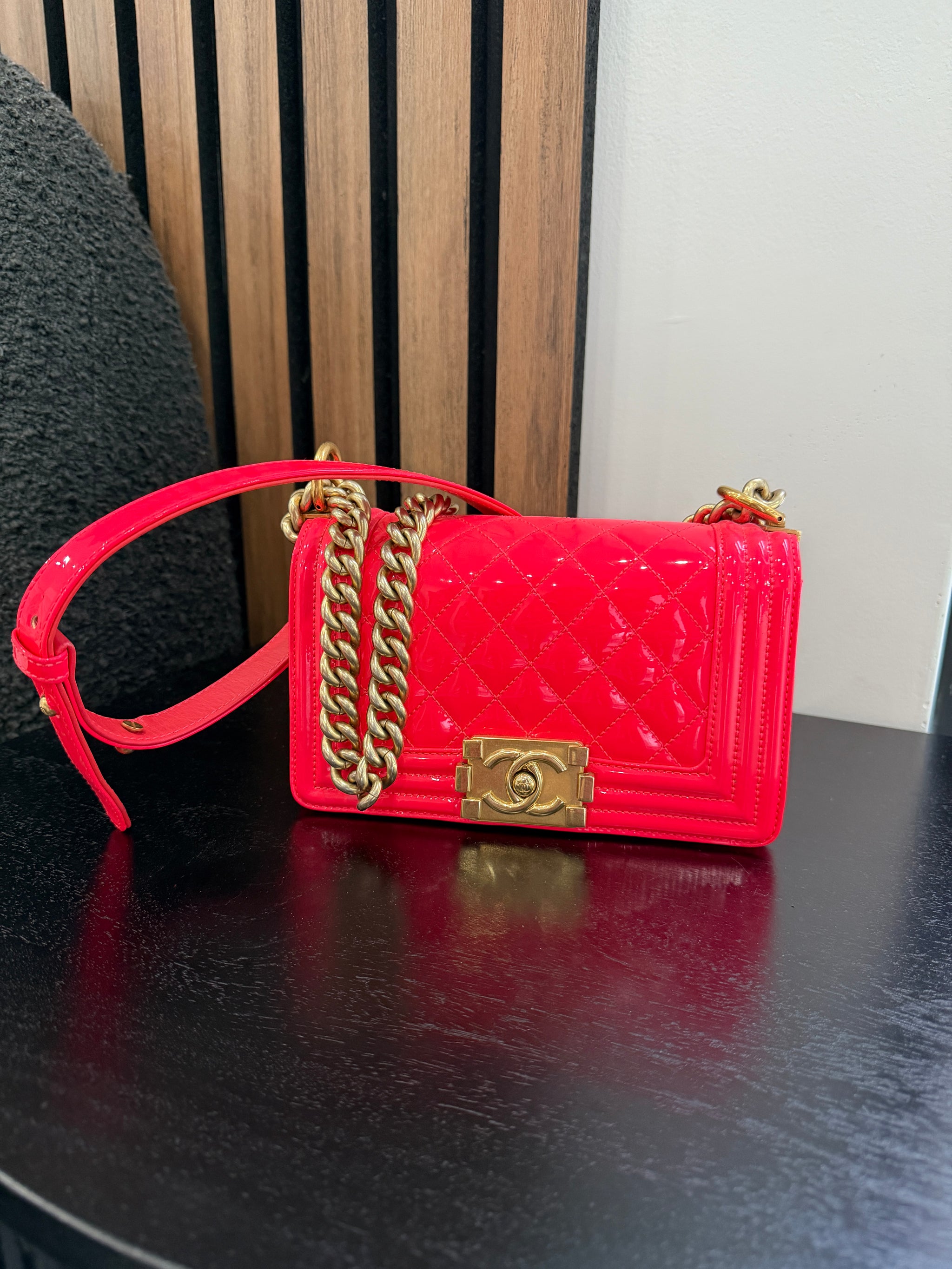 Chanel Patent Small Boy Flap Bag