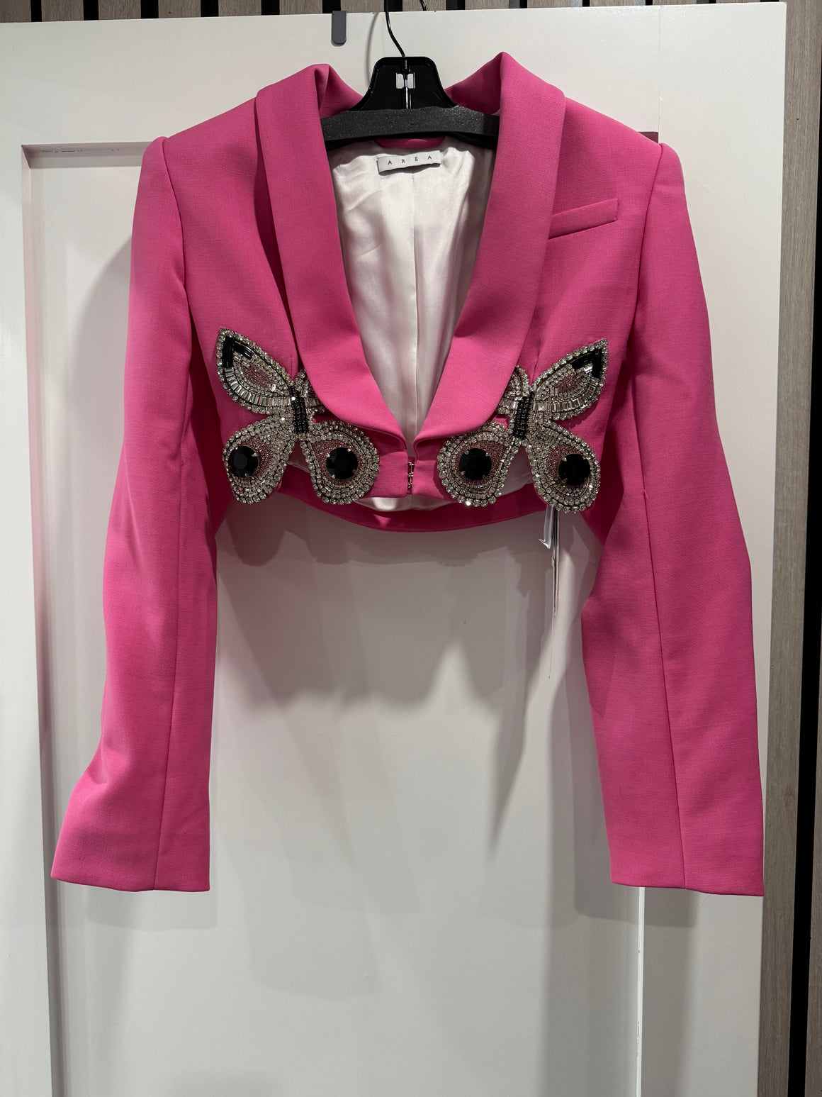 AREA Cropped Butterfly Blazer