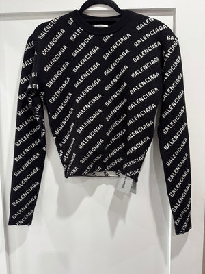 Balenciaga Logo Knit Top
