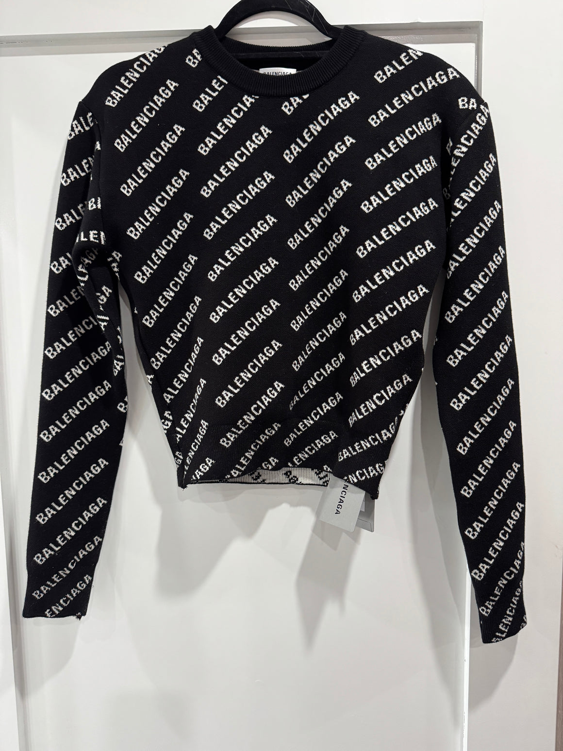 Balenciaga Logo Knit Top