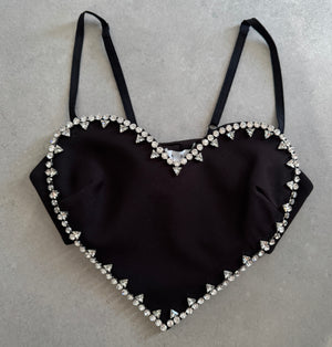 AREA Heart Crop Top
