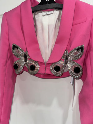 AREA Cropped Butterfly Blazer