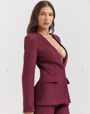 House Of CB Deep-V Blazer