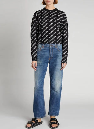 Balenciaga Logo Knit Top