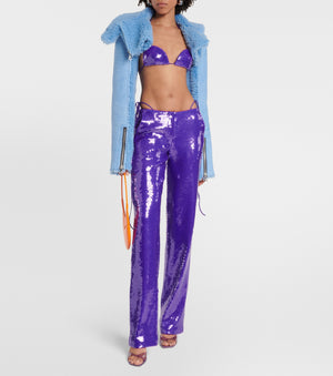 Laquan Smith Low-rise Sequin Pant