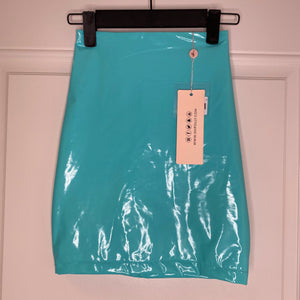 Turquoise Ohpolly Vinyl Skirt