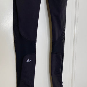 Black Alo Leggings With Mesh Inserts