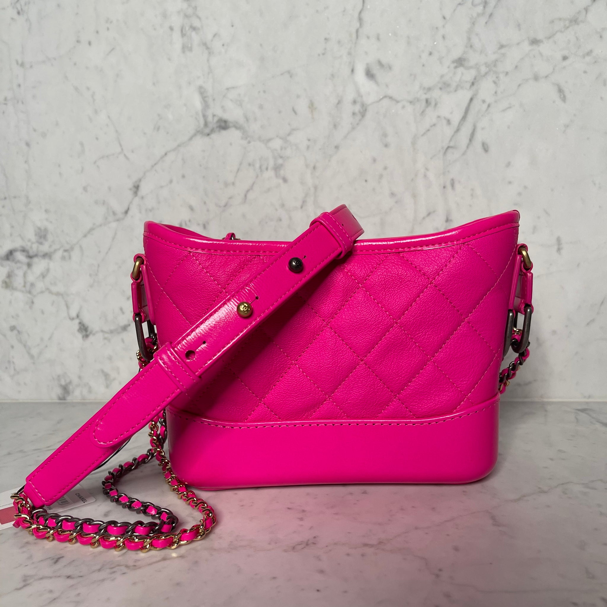 CHANEL 2020 S/S Bright Pink Gabrielle Handbag - Still That Bitch
