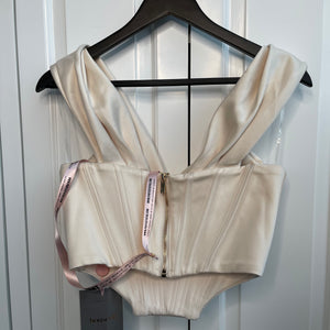 Cream Satin House Of CB Bustier Top